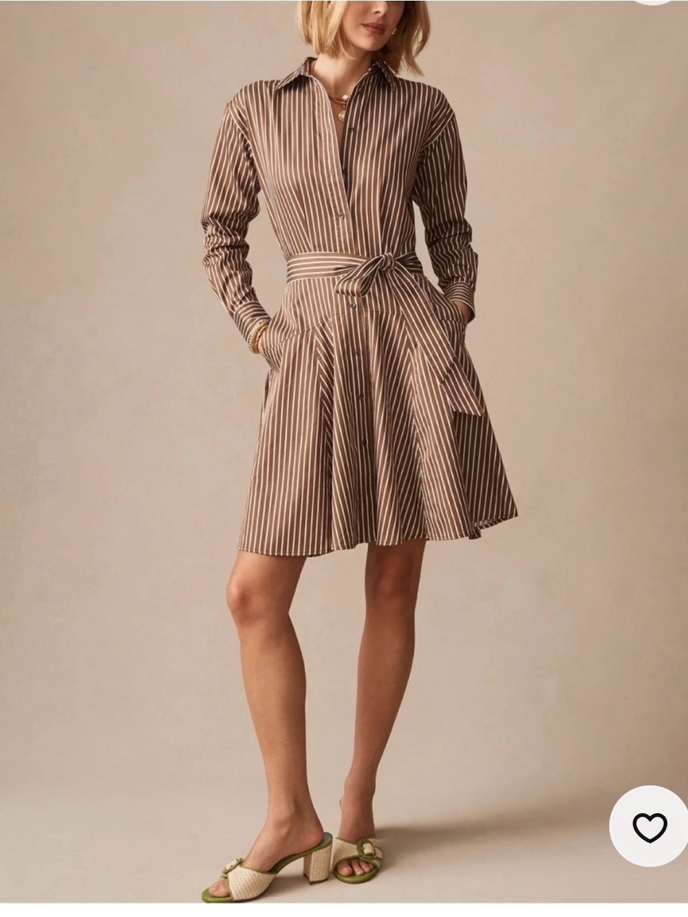 J. McLaughlin Mary Dress in Brown Stripes (NWT)